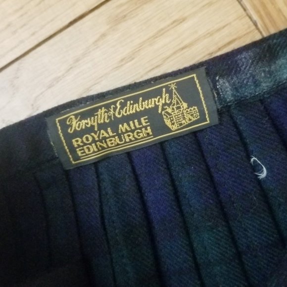 Vintage Wool Plaid Skirt Campbell Black Watch Tartan - Picture 2 of 4
